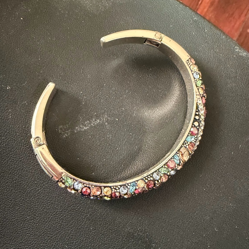 Brighton Multicolor Crystal Cuff Bracelet - Gold Tone